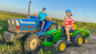 Damian and Darius fun stories with tractors for kids