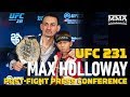 UFC 231: Max Holloway Post-Fight Press Conference - MMA Fighting