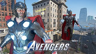 Marvel's Avengers Game - Thor MCU Movie Suit Free Roam Gameplay! [4K 60fps]