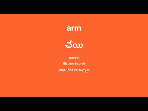 Arm Meaning In Telugu చ య English Translation Youtube