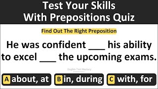 Test Your Skills With Prepositions Quiz | English Test Mastery #preposition