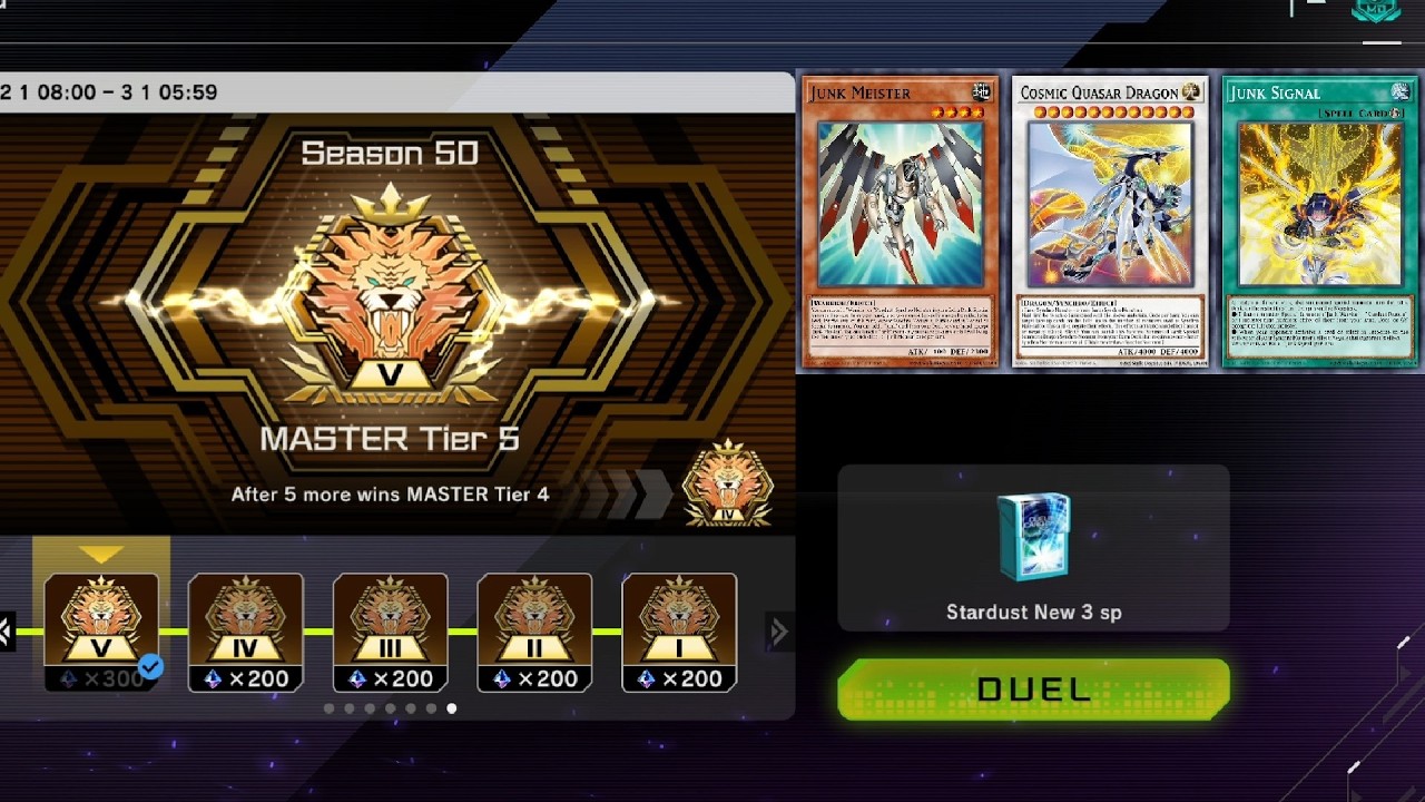 [s50] Stardust Road to Master Rank (meta K9) / Yu-Gi-Oh! Master Duel