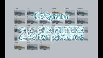 CSSgram | 26 css filters for pictures