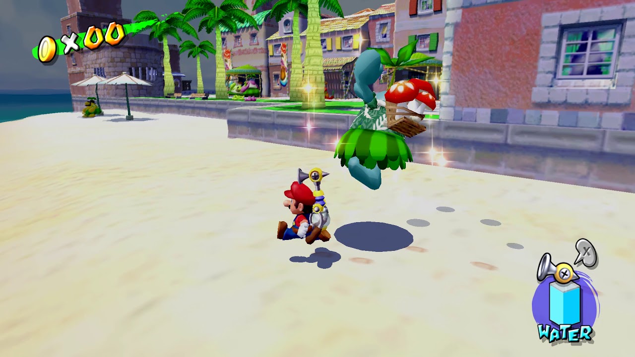 Super Mario Sunshine: Extinguishing Fire from a Pianta - YouTube