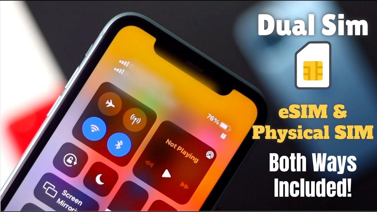 Dual SIM on iPhone (How to Use) eSIM & Physical SIM Both ways