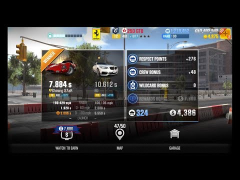 CSR Racing 2 - 250 GTO, shift & tune for 7.884 | CSR2