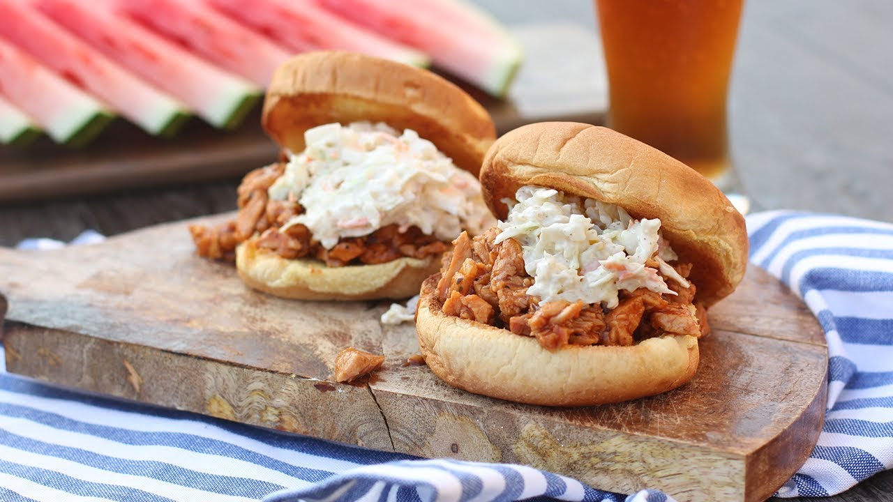 Slow Cooked BBQ Beer Pulled Pork with Spicy Slaw | Laura in the Kitchen