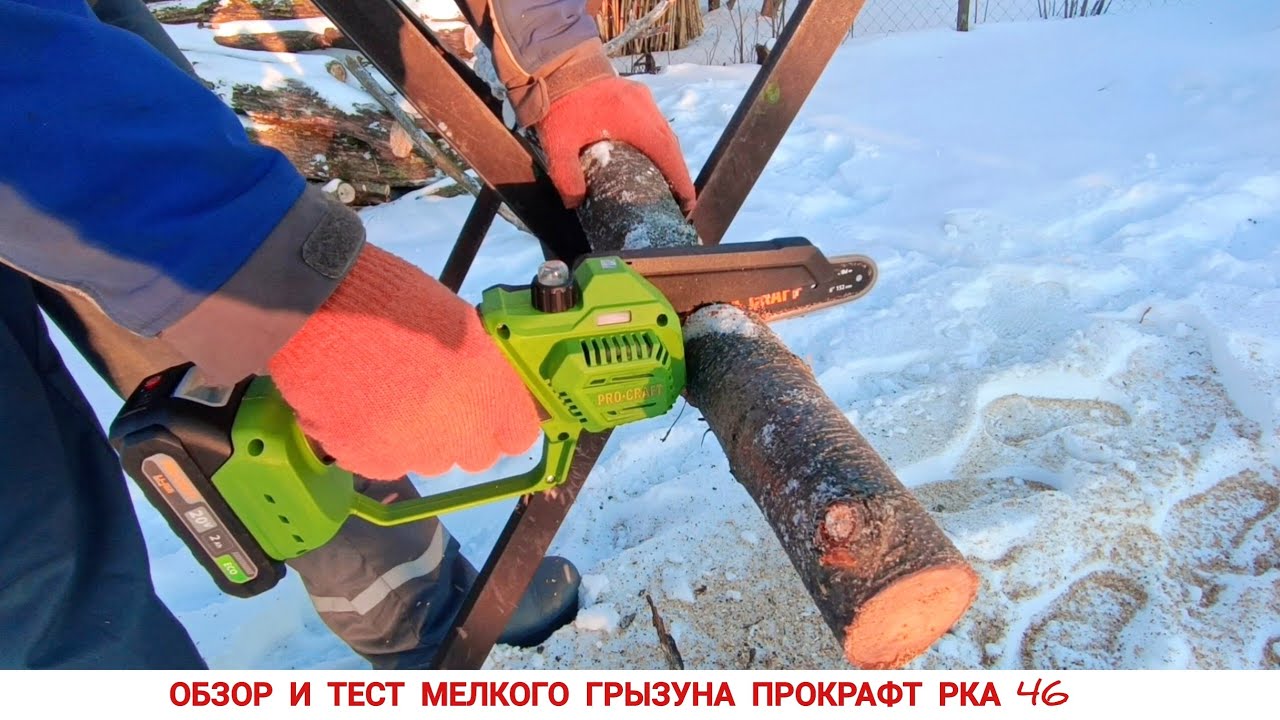 КУПИЛ МЕЛКОГО ГРЫЗУНА, ОБЗОР И ТЕСТ МИНИ АККУМУЛЯТОРНОЙ ПИЛЫ PROCRAFT PKA46