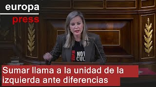 Sumar apela a la unidad de la izquierda por encima de discrepancias, con mensaje a Podemos