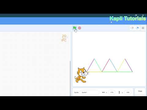 Making Tiangles in Series using Scratch Coding  (Scratch Tutorial No 35)