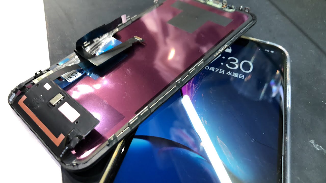 iPhone XR 分解ガラス画面割れ修理交換