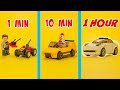 LEGO 1 vs 10 min vs 1 HOUR CAR MOC!!