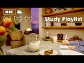  3hour study music playlist relaxing lofi  cozy evening deep focus pomodoro timer study with me