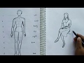 How to draw full human body / basics/ step by step.