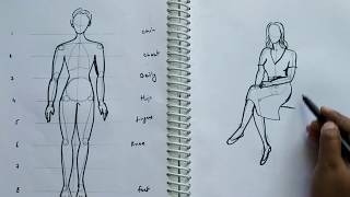 This video shows basic steps to draw full body.