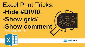 Excel Printing Tricks- gridlines, comments, error cells