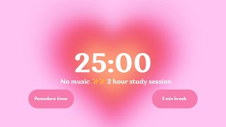 Aesthetic Pomodoro Timer 25/5 | Study & Work motivation | Stay focused and Productive | Pink Aura 💖