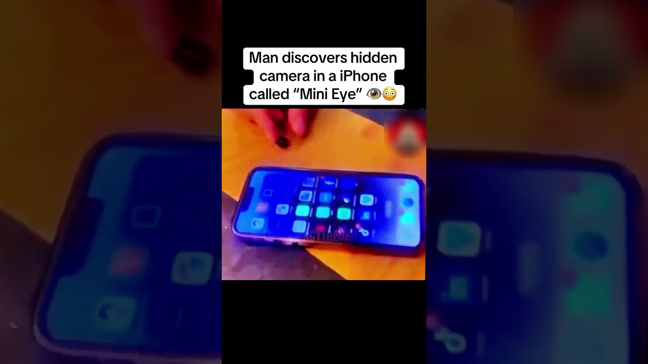 Guy discovers camera inside the iPhone that was recording.. 👁️🤯