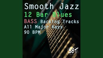 Smooth Jazz 12 Bar Blues BASS Backing Track in A Major 90 BPM, Vol. 1