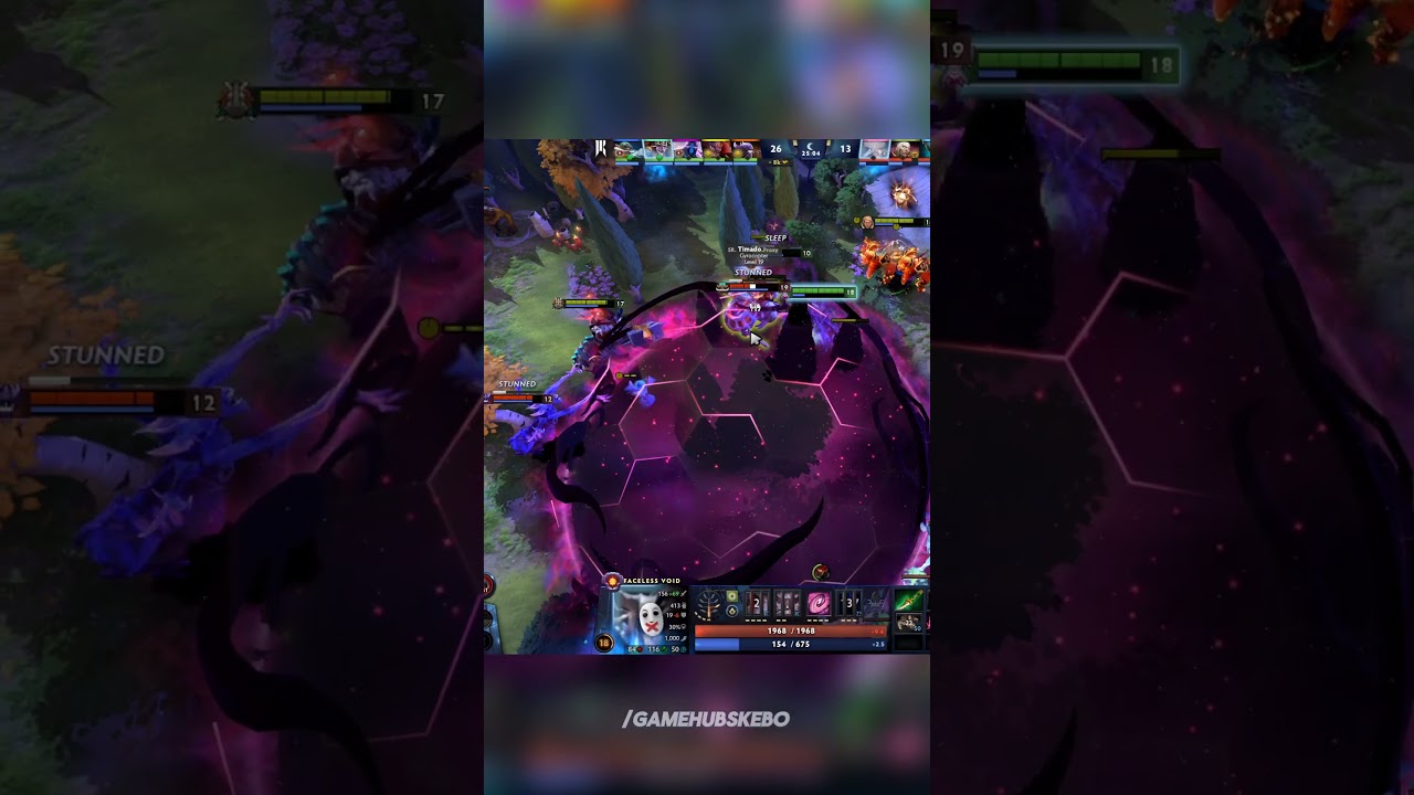 Faceless Void casually opens Chrono and deletes 2 guys 😭⏳ 
