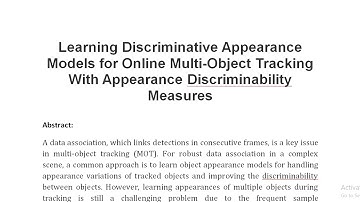Learning Discriminative Appearance Models for Online Multi Object Tracking With Appearance Discrimin