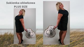 Sukienka ołówkowa czarna PLUS SIZE