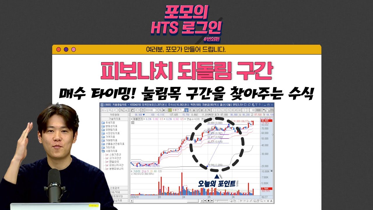⁣??‍?열네번째 궁금증 '매수 타이밍을 알려주는 수식 만들기' HTS에 대한 궁금증! 포모가 해결해 드립니다. [포모의 HTS 로그인 번외편]