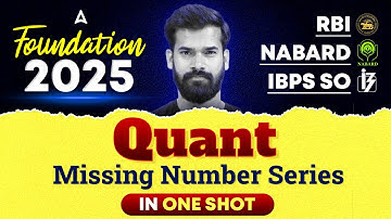 🔢 RBI, NABARD & IBPS SO | Quant Missing Number Series in One Shot | By Rahul Meena 🚀