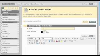 BbLearn: Build Content - Content Folder