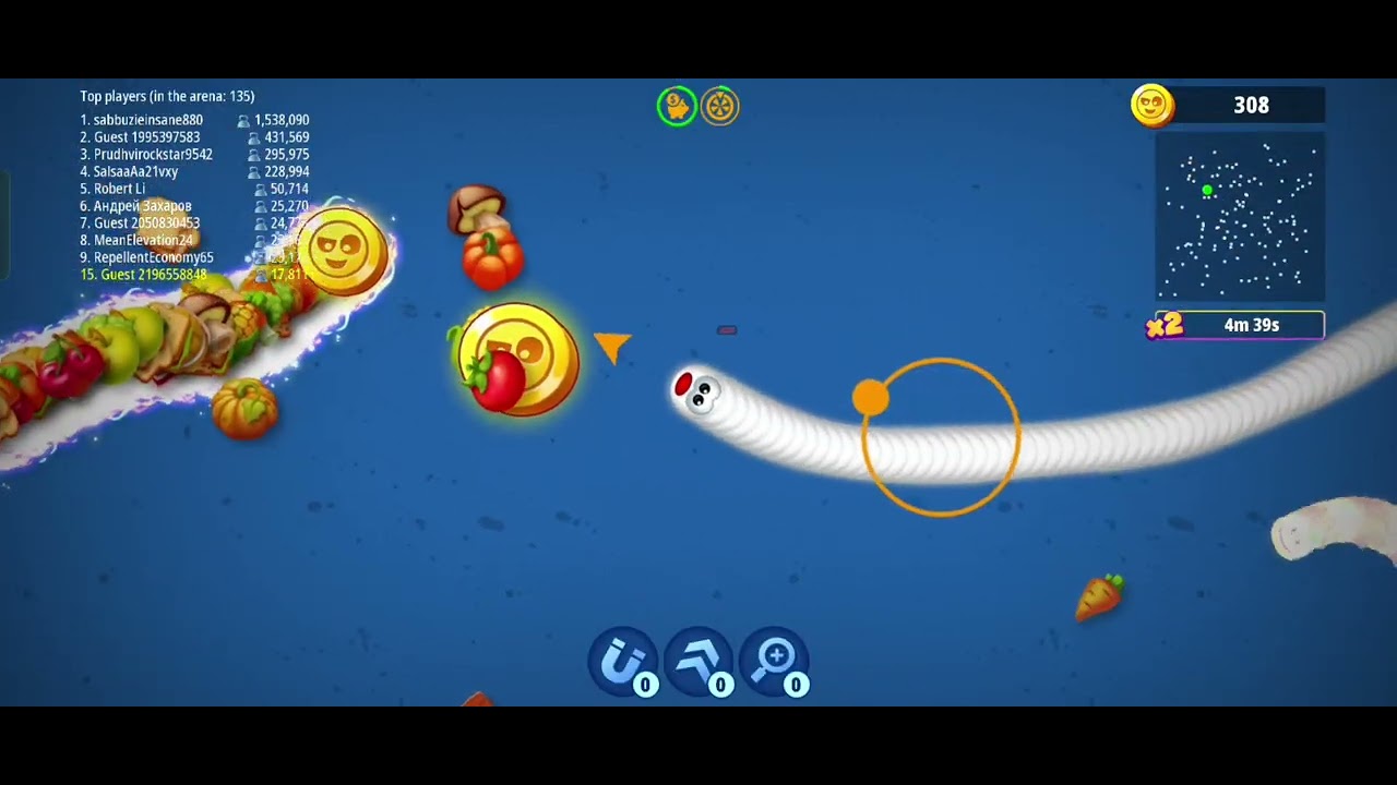 Worms zone game #snake #videogames 