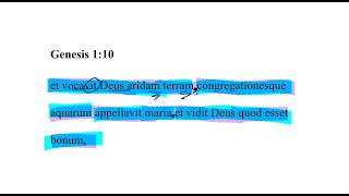 Genesis 1:10 Latin Vulgate