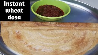 Godhuma pindi dosa recipe||Instant wheat flour dosa recipe in telugu||atta dosa||crispy dosa