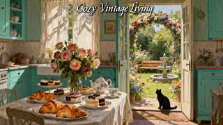 Peaceful Spring Cottage Morning 🌸 1930s Vintage Jazz on Old Radio  Cozy Garden Ambience screenshot 1