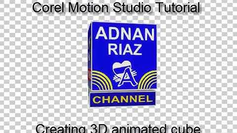 Creating 3D Animated Logo In Corel Motion Studio | Cube Making Tutorial