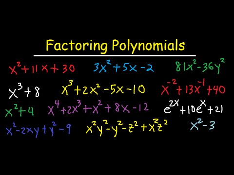 Factoring Polynomials - By GCF, AC Method, Grouping, Substitution, Sum & Difference of Cubes