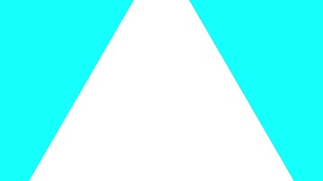White Triangle Cyan Background Scale Down