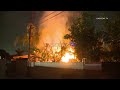 Exploding Backhouse Fire, Long Beach, CA