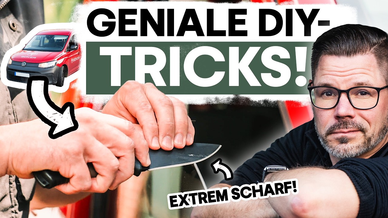 Messer schärfen OHNE SCHLEIFSTEIN❓😱 Autoscheibe, Rost🤔 VERRÜCKTE DIY-METHODEN im TEST! | Böker