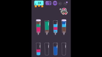 Cups - Water Sort Puzzle Level 38 ⭐️