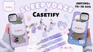 🫧SLEEPYDAZE🌷CASETIFY☁️ $200+ haul, Unboxing + try on! 🍃💕aesthetic phone cases and accessories 🎀