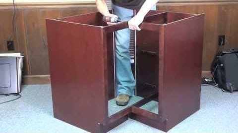 How to Assemble a Lazy Susan Base Cabinet (2 of 3) - TheRTAStore.com