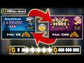 Playing From LONDON to VENICE - ZERO coins to 400M Coins - 8 Ball Pool - Miniclip