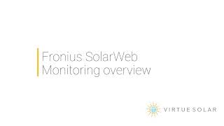Fronius Solarweb Monitoring Overview