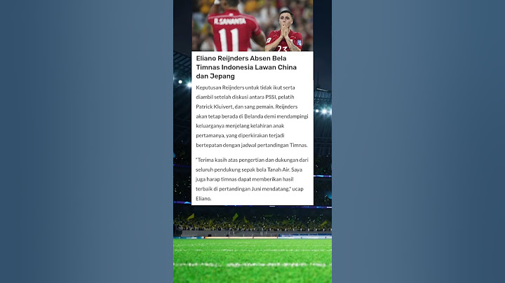 Alasan Eliano Reijnders Absen Lawan China Dan Jepang! #timnasindonesia