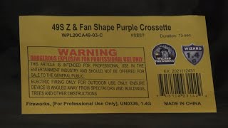 WPL20CA-49-03-C 49s Z fan Shape Purple Crossette by Wizard