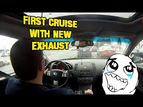 Altima V6 Exhaust Resonator Delete Greddy RS City Driving GoPro HERO3 - YouTube