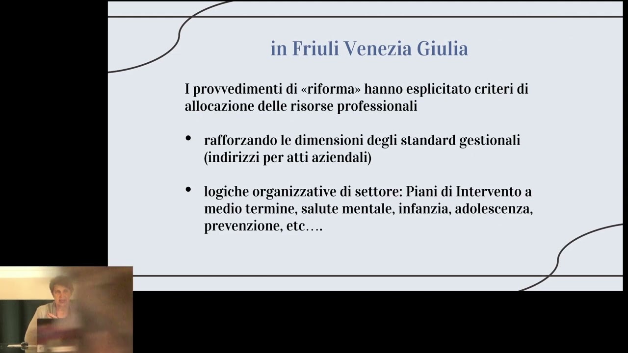 Modelli organizzativi e funzionali in psicologia clinica: relazione d.ssa Barazzutti