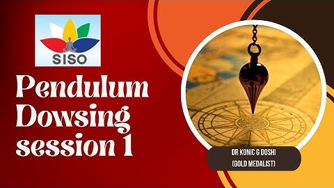Pendulum Dowsing (online session 1) by Dr Konic G Doshi. Learn Pendulum Dowsing