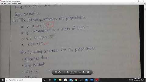 Calicut University - Sem 1 - Core Mathematics - Logics - Part 1