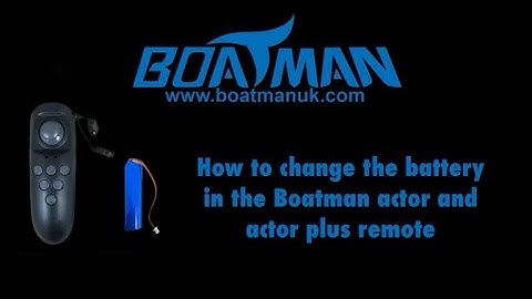 How to change the battery in the Boatman actor and actor plus basic remote